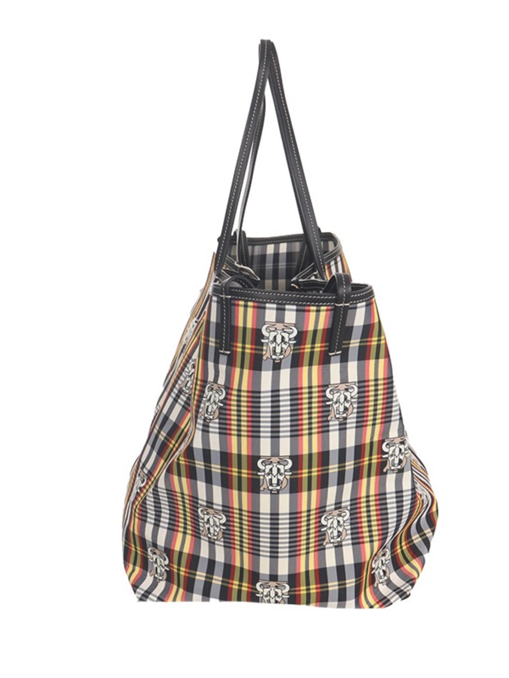 ♥️Burberry Elegant Giant Tartan Plaid Large Tote Bag with Contrast Trim♥️ - Picture 4 of 14